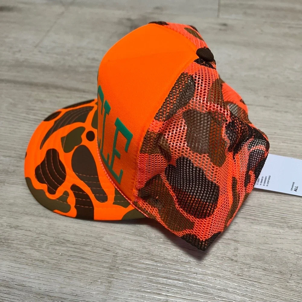 Miracle Trucker Hat Camo Hunting Cap Miracle‎ Patch Orange Mesh Back